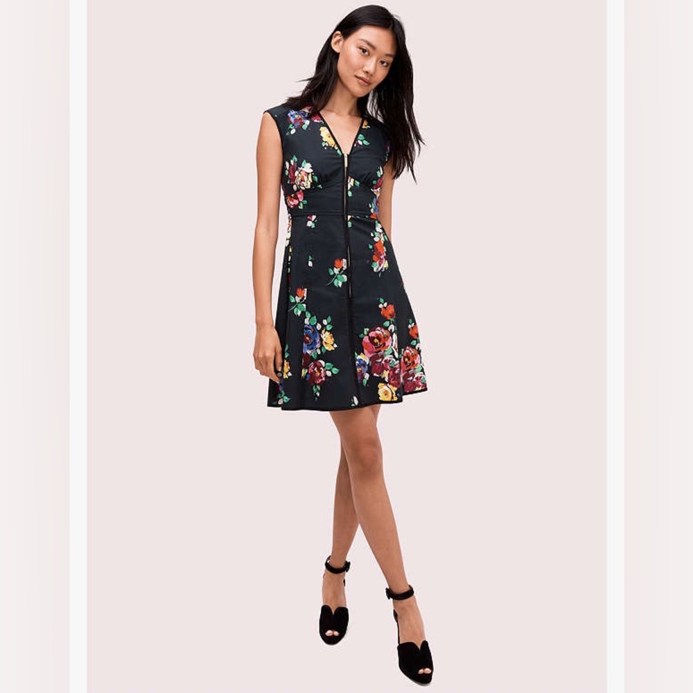 ♠️ NWT! Kate Spade Rare Roses Poplin Dress